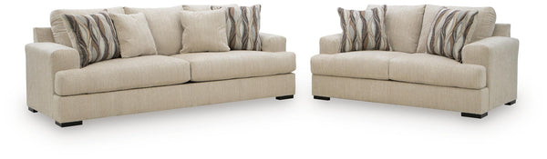 Lofwood 2 Pc. Sofa And Loveseat Oatmeal