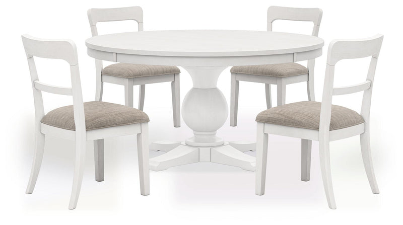 Greddinton - Round Dining Table Set complete set