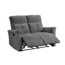 Treyton - Motion Loveseat - Gray Chenille