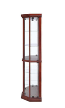 Appledale - 6-Shelf Corner Curio Display Cabinet - Medium Brown