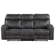 Hirah - Motion Sofa - Dark Gray Polish Microfiber