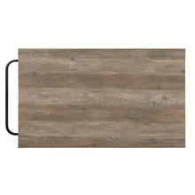 Macaria - 36" Kitchen Island - Rustic Oak & Black