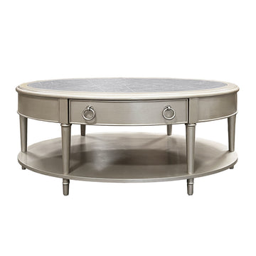 Kasa - Coffee Table - Sintered Stone Top & Champagne