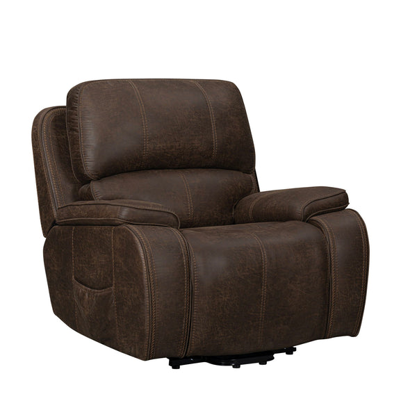 Brookings Power Lift Recliner With Heat & Massage Brown