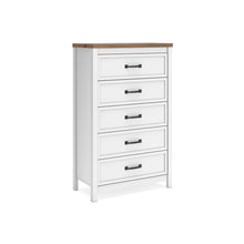 Kerisden Five Drawer Chest White / Brown