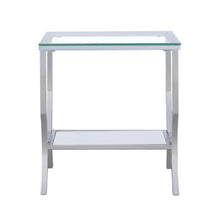 Saide - Square Glass Top Side End Table - Chrome