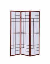 Katerina - 3-Panel Room Divider Folding Shoji Screen - Cherry