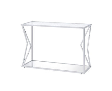 Virtue - Sofa Table - Clear Glass & Chrome