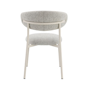 Kalam - Side Chair (Set of 2) - Gray Fabric & Beige Finish