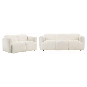 Dorset - Upholstered Round Track Arm Sofa Set