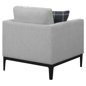 Apperson - Cushioned Back Arm Chair - Light Gray