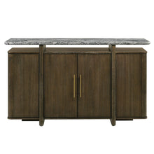 Dillon - Server With Marble Top - Natural / Walnut