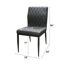 Cargo - Chair - Gray Synthetic Leather & Gunmetal