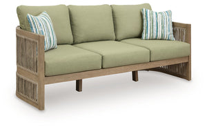 Serena Shores - Beige / Green - Sofa With Cushion