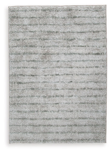 Laddway - 5' x 7' Rug - Cream / Green