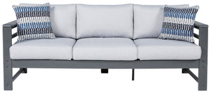 Amora - Charcoal Gray - Sofa with Cushion