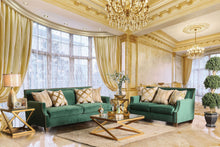 Verdante - Loveseat - Emerald Green / Gold