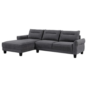 Caspian - Upholstered Curved Arm Chaise Sectional Sofa