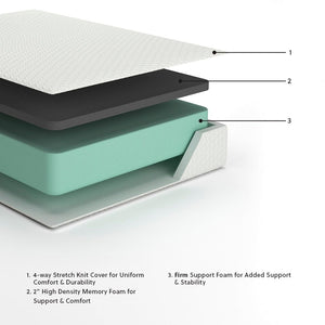 Chime 12 Inch Memory Foam - Ultra Plush Memory Foam Mattress