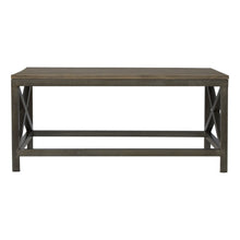 Cross Metal Coffee Table - Pewter