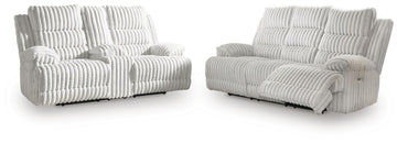 Rhines Falls - 2 Pc. - Power Reclining Sofa And Loveseat - Alloy