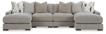 Aslan Court - 4-Piece Sofa Pit Sectional - Pebble