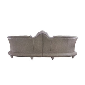 Dresden - Sofa - Bone PU & Gold Patina