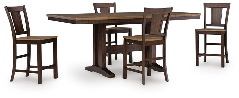 Rylandeen - Counter Height Extension Dining Table Set complete set