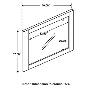 Lorenzo - Dresser Mirror - Dark Gray