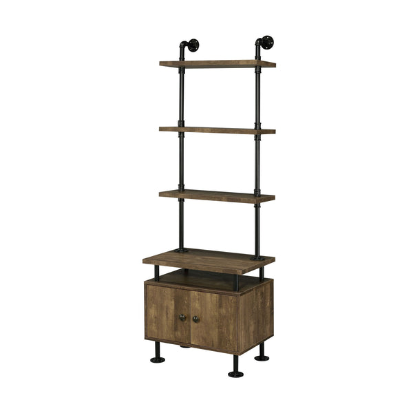 Ensata II TV Stand Side Pier Rustic Oak & Black
