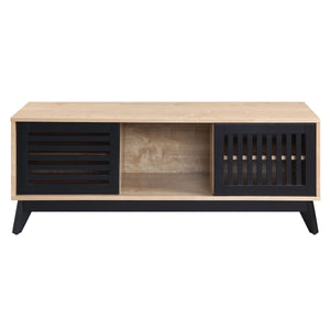 Gamaliel - TV Stand - Oak & Espresso Finish