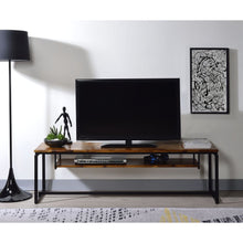 Jurgen - TV Stand - Oak & Black Metal