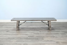 Alpine - Bench With Turnbuckle, Wood Seat - Gray