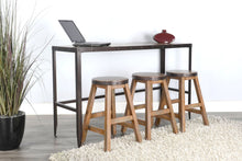 San Diego - Wood And Metal Sofa Bar Table - Antique Brown