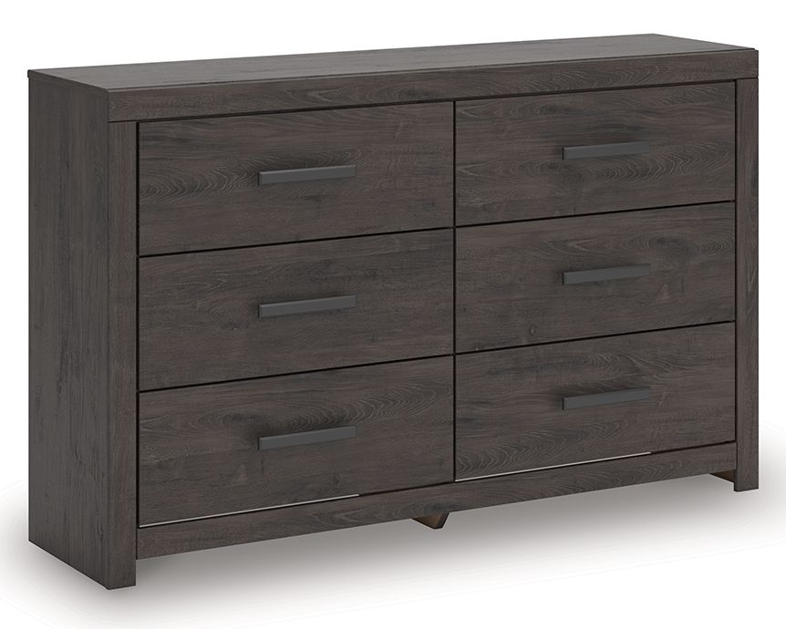 Prendonea - Charcoal - Six Drawer Dresser