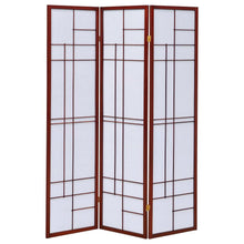 Katerina - 3-Panel Room Divider Folding Shoji Screen - Cherry