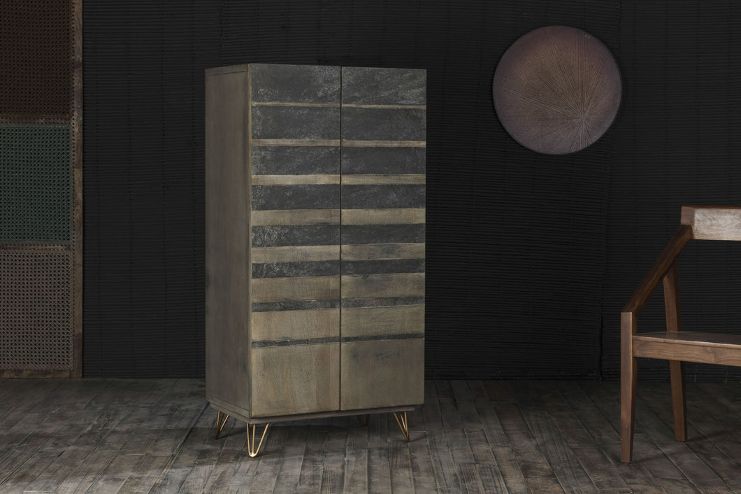 Beretta - Cabinet - Gray Stone & Ash Oak