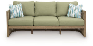 Serena Shores - Beige / Green - Sofa With Cushion