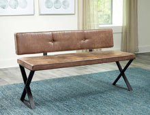 Abbott - Upholstered Dining Bench - Antique Brown And Matte Black