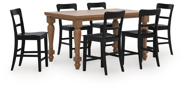 Greddinton 7-Piece Counter Height Dining Set at Savon Furniture Gallery, Visalia CA