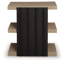 Rylandyn - Rectangular End Table - Black / Light Brown