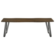 Topeka - Live-Edge Dining Bench - Mango Cocoa And Gunmetal