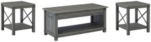 Freedan - 3 Pc. - Coffee Table, 2 End Tables - Grayish Brown