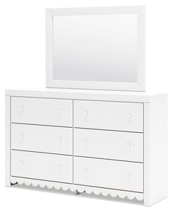 Mollviney - White - Dresser And Mirror