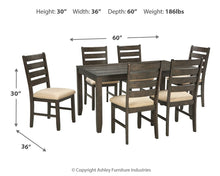Rokane - Dining Room Table Set (Set of 7) - Brown