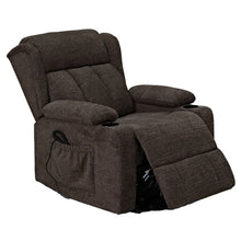 Lusio - Power Motion Recliner With Lift & Cup Holder - Brown