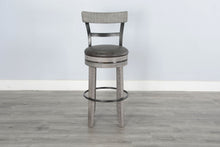 Alpine - Bar Swivel Barstool, Cushion Seat (Set of 2) - Gray