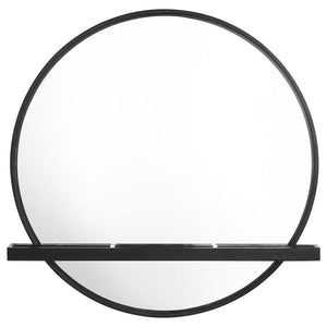 Arini - Round Vanity Wall Mirror With Shelf