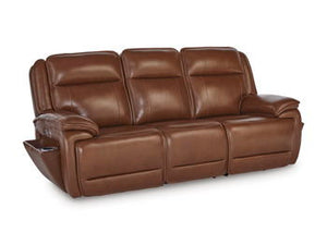 Healy Pier - Chocolate - Power Reclining Sofa / Adj Headrest