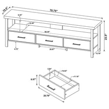 Ruston - 3-Drawer Weathered Pine TV Console